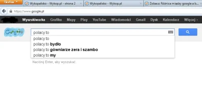 zaslav - hmmm wpisałem "polacy to" i dostałem podpowiedź jak poniżej. Ciekawe że fraz...