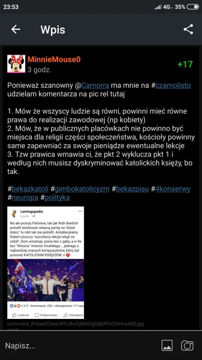 Camorra - Szczeka na mnie, a potem usuwa odpowiedź xD
Co za kretynka ヽ( ͠°෴ °)ﾉ
#logi...