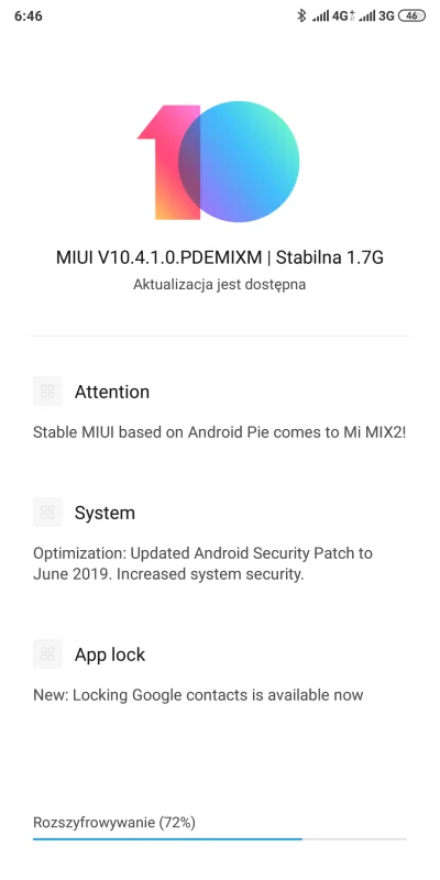 mlody1912 - Na reszcie wyszła aktualizacja z Android Pie na Mi Mix 2 :D (⌐ ͡■ ͜ʖ ͡■) ...