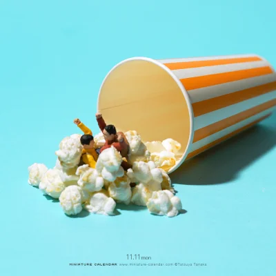 mala_kropka - #minikalendarz #popcorn