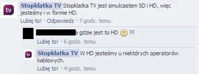 refreshmaker - StopklatkaTV w SD czy HD? Oto co zamieścili na swoim profilu na Facebo...