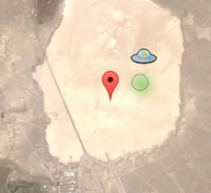 dsn1 - Mała ciekawostka - w google maps w okolicach Strefy 51 zamiast ludzikiem "Stre...