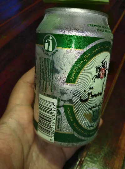 innv - #innvpodrozuje 

Piwo 0.0% alko w restrekcyjnym muzułmańskim kraju :)