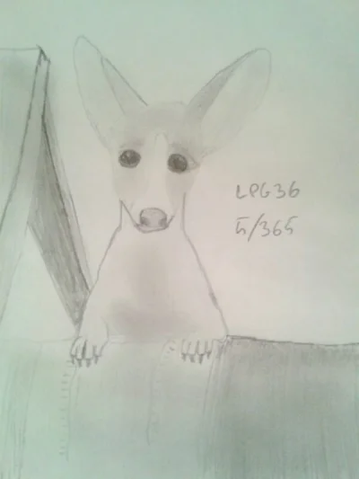 LPG36 - A więc moja noga, noga stołu oraz Fiona, która wydaje mi się, że myśli coś w ...