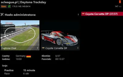 ACLeague - Zapraszamy na spontaniczne śmiganie po ovalu na kultowym torze Daytona (⌐ ...