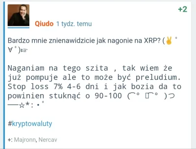 Qiudo - Co prawda 4 godziny obsuwy, ale też 104 zamiast 100 (✌ ﾟ ∀ ﾟ)☞
Ponad 30%, tr...