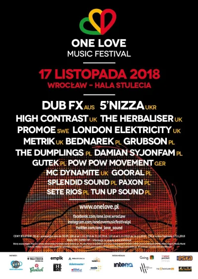 MiejscaWeWroclawiu - One Love Festival już 17 listopada. Mamy na Insta konkurs z wejś...