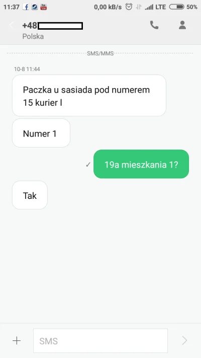 fatabil1ty - To ja mam swoją historię z DHL, ok 3 tyg temu.

Dostaję taki oto sms.
...