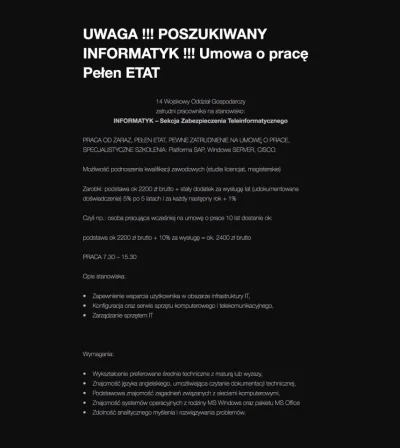 Funky666 - Mirki, aplikować? Prawie 1,6k netto na start, chyba wygrałem życie ヽ(☼ᨓ☼)ﾉ...