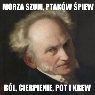 k.....s - #schopenhauer #pewniebylo #byloaledobre



Co tak ostatnio ten Schopenhauer...