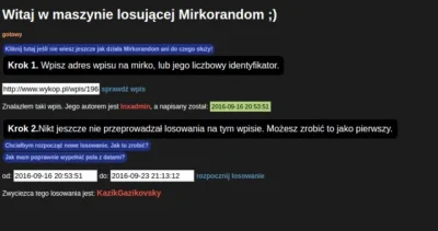 lnxadmin - Mamy zwycięzcę @KazikGazikovsky, którego proszę o kontakt :)