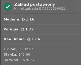 Rumbago - Sroda:

(siatkowka wlochy+tenis)

#bukmacherka
#hasbet



@Dolan @...