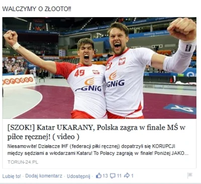 KotoFan - nawet śmiechłem

#bekazpodludzi #katar #pilkareczna #idioci #facebook