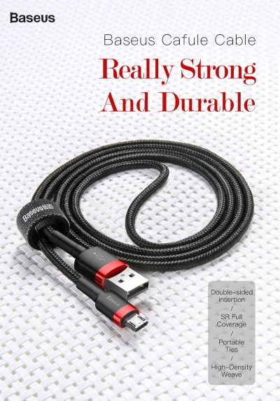 duxrm - Baseus Reversible Micro USB Cable
Świetny kabel microUSB.
Długość: 0,5m, 1m...
