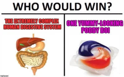 WyrobCzekoladopodobny - #heheszki #memy #tidepods 
ONE YUMMY BOI