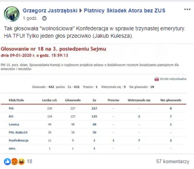 DoktorWojna - @ni0bi: Genalnie chodzi o to że konfederacja wszczymała się od głosu a ...