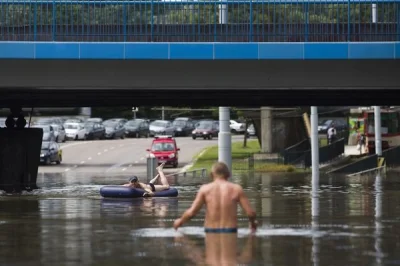 SynuZMagazynu - jest woda, żal nie popływać xd #gdansk #podtopienia