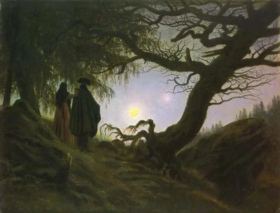 Blakiii - Caspar David Friedrich - "Mężczyzna i kobieta zapatrzeni w księżyc"

#mal...