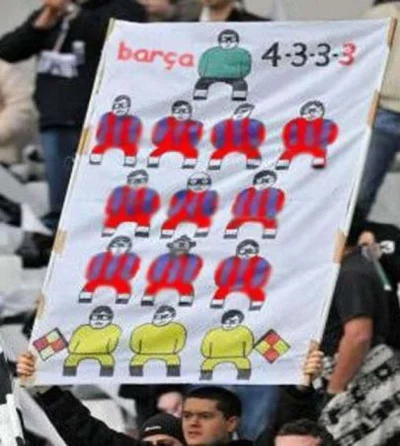 M.....a - @lkg1: mało znany fakt: Barcelona gra rzadko spotykanym ustawieniem 4-3-3-3...