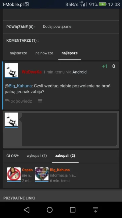 WuDwaKa - @Big_Kahuna: Czyli według ciebie pozwolenie na broń palną jednak zabija?