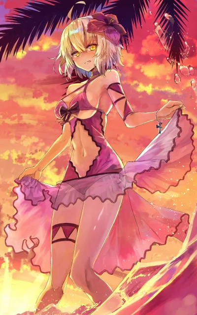 Pewpewpew - #randomanimeshit #fate #fategrandorder #ruler #jeannealter #swimsuit arty...