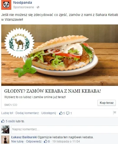 v.....8 - #kebab #foodpanda #facebook #facebookcontent #mistrzcietejriposty 

Prychłe...