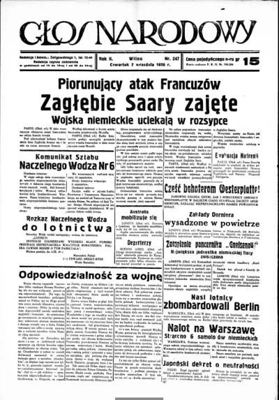 takitamktos - 7 września 1939 roku.

Wojska niemieckie podeszły pod linie obronne o...