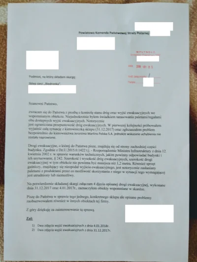 K....._ - Złożyłem pismo do ministra pożarnictwa w sprawie palety ludzkiej tarasujące...