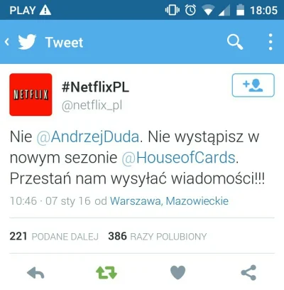 Saitaver - Uwaga, bo jeszcze Andrzej zdelegalizuje Netflixa ( ͡° ͜ʖ ͡°)
#netflix #heh...