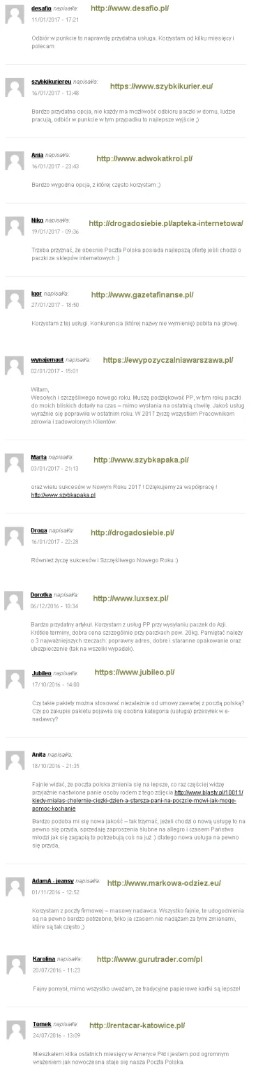 wkto - Na #blog #pocztapolska komentarze są moderowane, ale ostatnio panuje tam #spam...