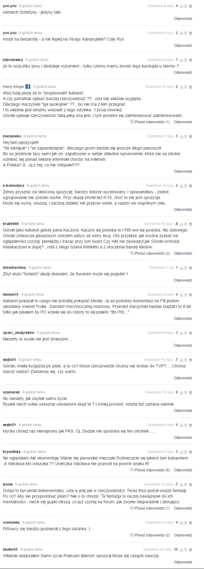 deviator - @kingfish Widzę, że mocno boli dupa o to, że komentujący na gazeta.pl nie ...