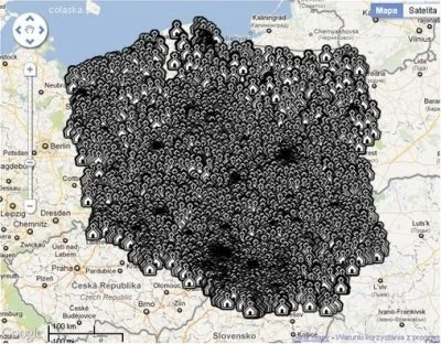 Qba_89 - @stawek: tak się skojarzyło! mapa kościołów w Polsce. ( ͡° ͜ʖ ͡°)