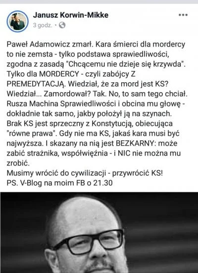 waro - I już się zaczęło w Polsce wzywanie do przywrócenia kary śmierci...

Parę mo...