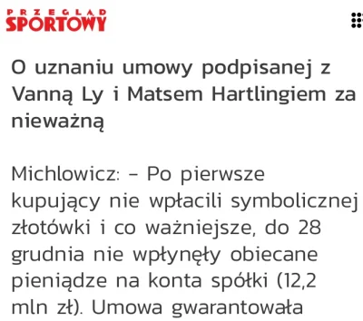 JogurtMorelowy - Co do braku wpłaty "symbolicznej złotówki", to podobno pan Vanna Ly ...