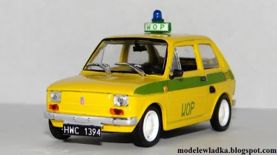 PiotrekW115 - Kolejny radiowóz z mojej kolekcji - Polski Fiat 126p - Wojska Ochrony P...