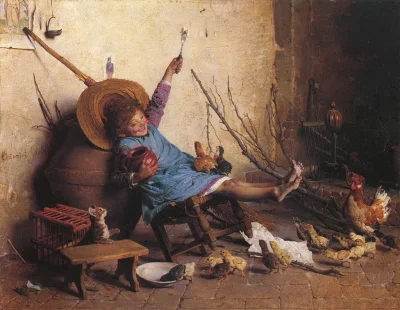 Hoverion - #malarstwo #sztuka #obrazy
Gaetano Chierici (1838-1920, Włochy)