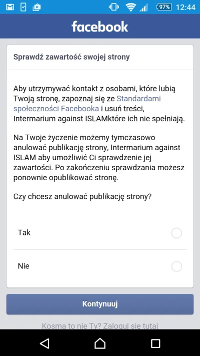 CLDR - Właśnie dostałem bana na fb...