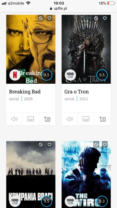 z.....o - @upflixpl: zaznaczone produkcje hbo go i Netflix, ostatni miesiąc, sortowan...