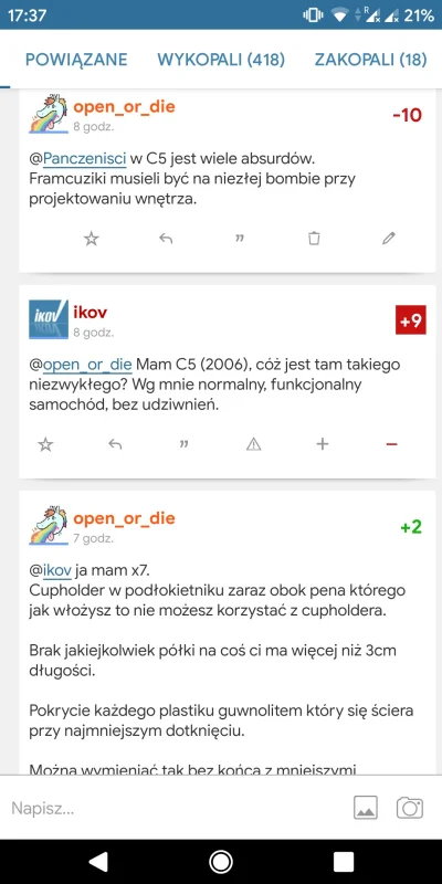 openordie - Wykop w pigułce, obrażasz samochód? Minus za minusem. Podasz powody dlacz...