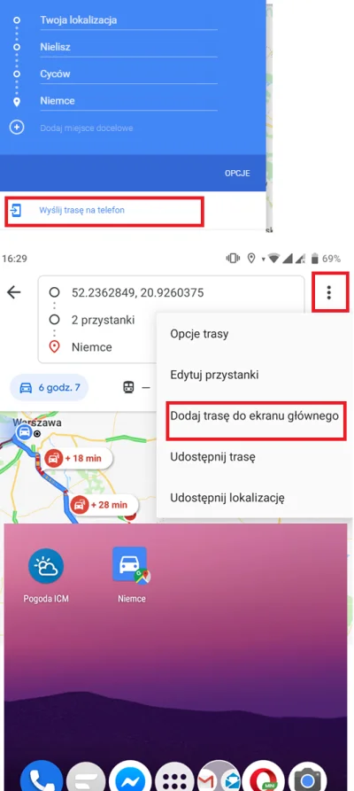 Crock92 - @jasmina-grygiel: Możesz dodać trasę do ekranu głównego, o tak: