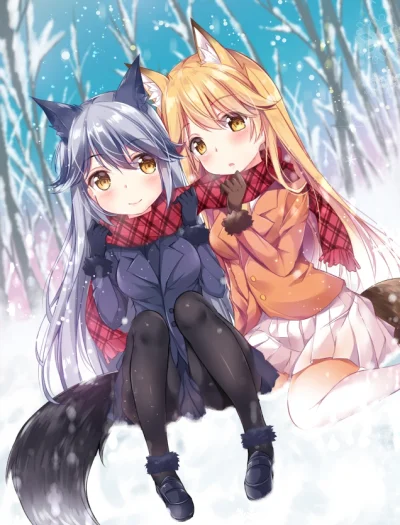 l.....f - #randomanimeshit #kemonofriends #ezoredfox #silverfox #kemonomimi #kitsunem...