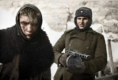 brusilow12 - Niemiecki żołnierz wzięty do sowieckiej niewoli po bitwie pod Stalingrad...