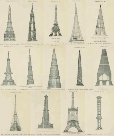 TheSjz3 - #ciekawostki #wiezaeiffla

Odrzucone projekty słynnej paryskiej wieży.