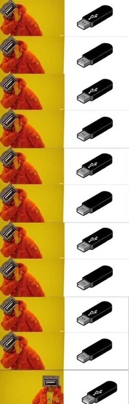 Rockota - Czy ktoś kiedyś trafił za pierwszym? 
#technologia #memy #sroda #pendrive