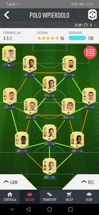 dzikiwonsz21 - Co polecacie zmienić? I kogo za Benzeme do 100k? 
#fut