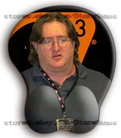 Colek - http://www.ebay.com/itm/Lord-Gaben-3D-Oppai-Inspired-Mouse-Pad-Half-Life-3-St...
