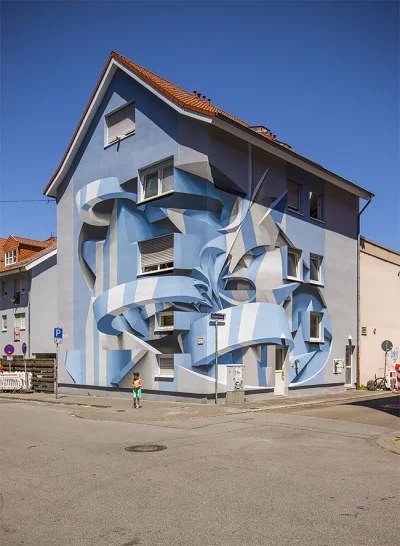 dzika-konieckropka - Iluzja optyczna na domku
#streetart #mural #architektura