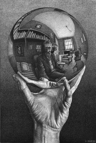 My-serotonin - Maurits Cornelis Escher "Hand with Reflecting Sphere" 1935
#sztuka #m...