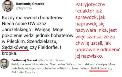 Trumanek - Czy ja widzę tam "patryjotem" Graczyka ? Która nawet nie zna nazwiska Inki...