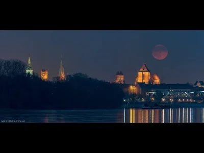 Nightscapes_pl - Tak wygląda ostatni wschód superpełni Księżyca nad Toruniem na krótk...